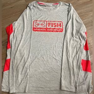 Men’s Under Armour Fish Long Sleeve Dryfit Shirt Size 3XL